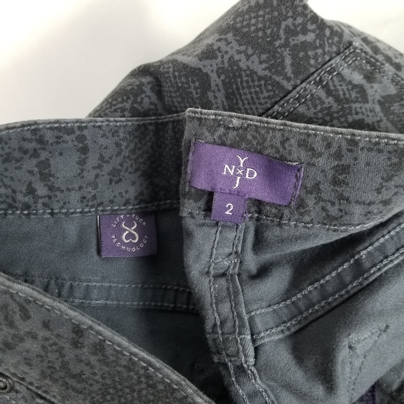 @NYDJ Womens Skinny Jeans Sz 2 Dark Ash Python - Picture 4 of 6